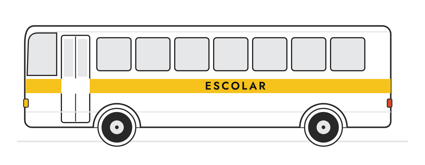 Ilustração de ônibus escolar